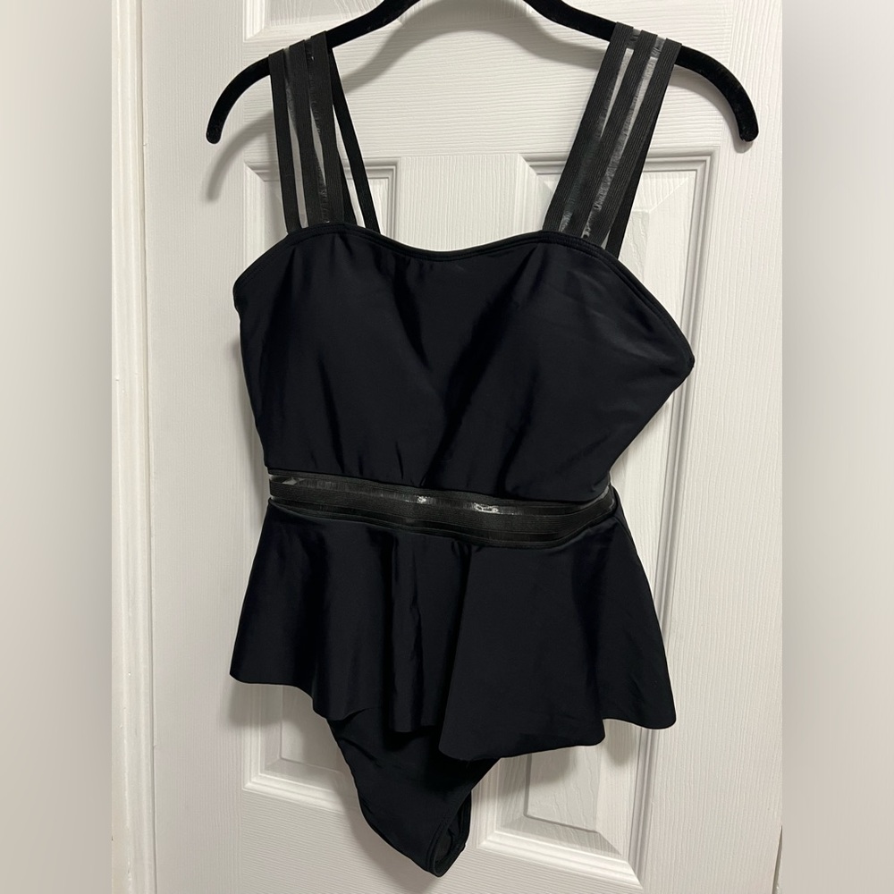 Beautiful black one piece bathing suit size large